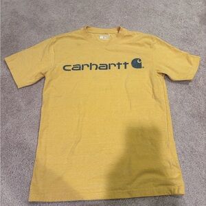 Carhartt Mustard Yellow Short Sleeve Logo Tee